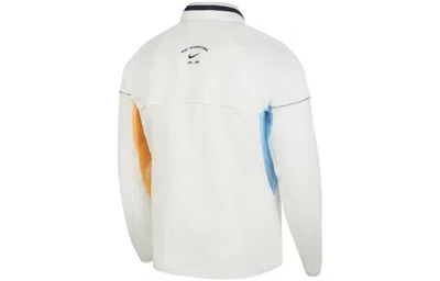Nike Men's  Colorblock Retro Running Breathable Casual Jacket Sail White