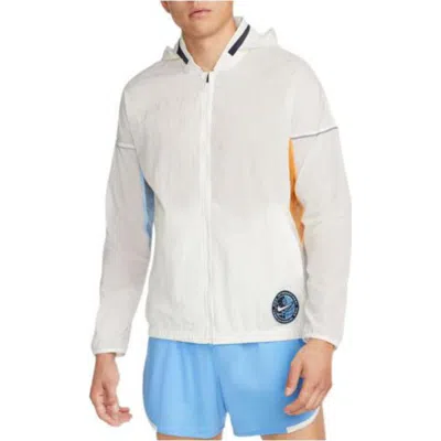 Nike Men's  Colorblock Retro Running Breathable Casual Jacket Sail White