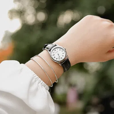 Casio Quartz Waterproof Silver Analog In Black