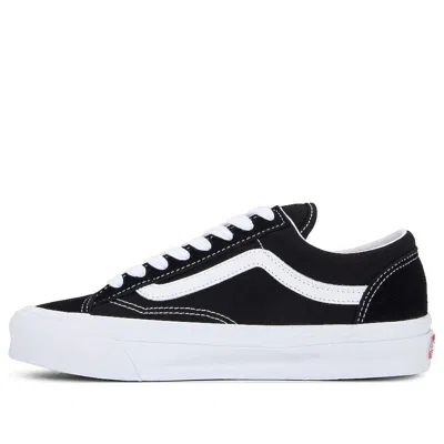 Vans Stitched Low-top Silhouette Rubber Sole Sneakers In Black