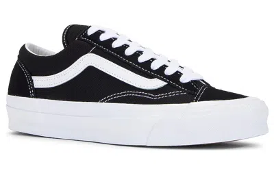 Vans Stitched Low-top Silhouette Rubber Sole Sneakers In Black