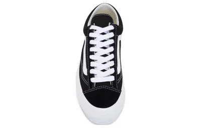 Vans Stitched Low-top Silhouette Rubber Sole Sneakers In Black