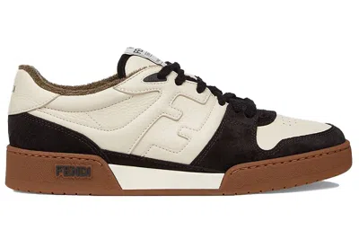 Fendi Match Leather And Suede Sneakers In Multi
