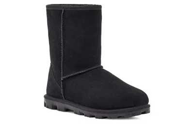 Ugg Classic Short Black Boots With Logo Patch On The Rear And Shearling Lining In Suede Woman In Black