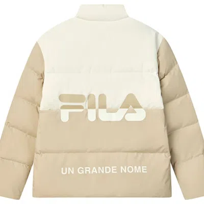 Fila Down Jacket 'beige White' In Multi