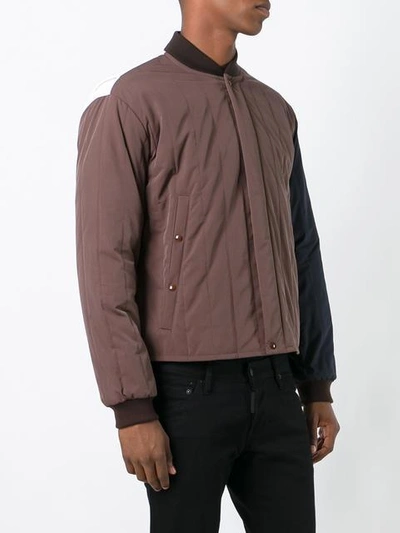 Shop Marni Colour Block Bomber Jacket