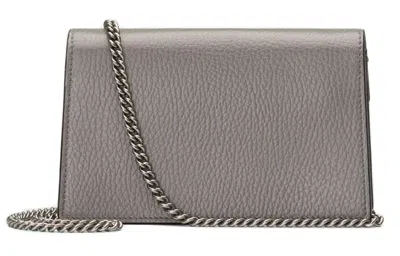 Gucci (wmns)  Dionysus Tiger Head Leather Chain Shoulder Messenger Bag Mini Gray Classic