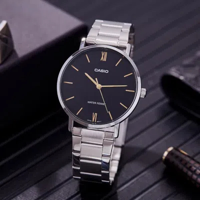 Casio Stainless Steel Strap Waterproof Quartz Mens Silver Analog