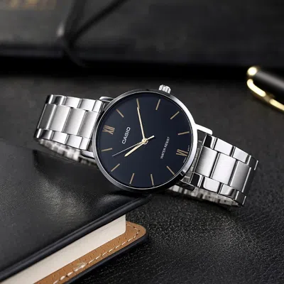 Casio Stainless Steel Strap Waterproof Quartz Mens Silver Analog