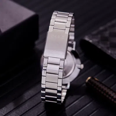 Casio Stainless Steel Strap Waterproof Quartz Mens Silver Analog