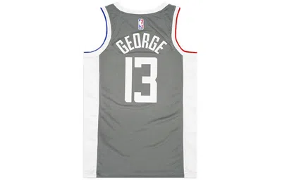 Nike Nba Basketball Sports Quick Dry Vest Sw Fan Edition 20-21 Season Los Angeles Clippers Paul Geor In Gray