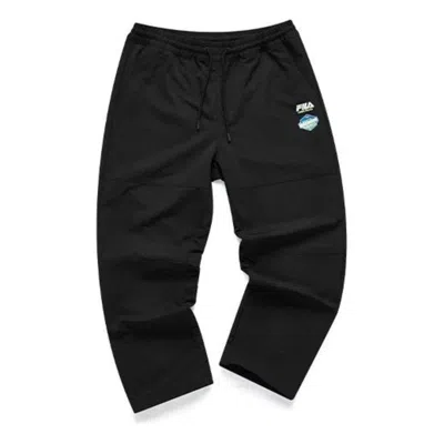 Fila Fusion Mesh Panel Loose Fit Casual Woven Pants 'black'