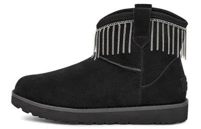 Ugg (wmns)  Classic Mini Fringe 'black' In Multi