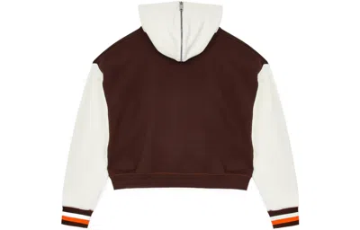 Air Jordan (wmns)  X Maison Chateau Rouge Crossover Colorblock Splicing Hoodie Asia Edition Brown In Multi