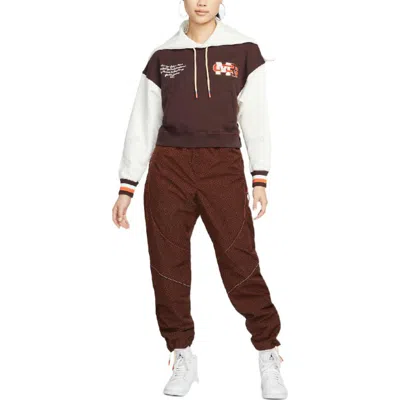 Air Jordan (wmns)  X Maison Chateau Rouge Crossover Colorblock Splicing Hoodie Asia Edition Brown In Multi