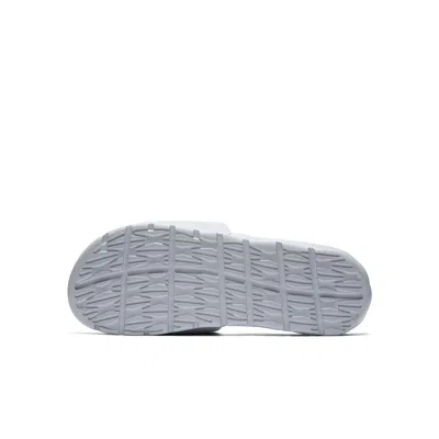 Nike Benassi Slides 'wolf Grey White' In Blue