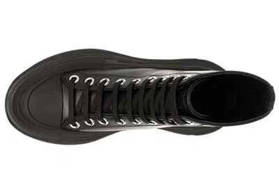 Alexander Mcqueen Tread Slick Canvas Boot In Brown