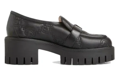 Gucci (wmns)  Gg Matelass Slip-on Loafers With Block Heel 'black'