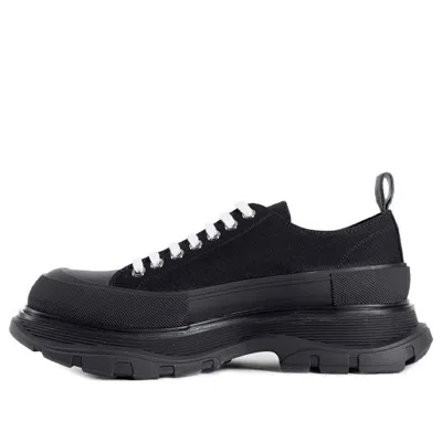 Alexander Mcqueen Baskets Tread Slick En Toile De Coton In Black