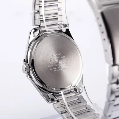Casio Stainless Steel Strap Mens White Analog In Metallic