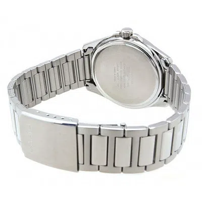Casio Stainless Steel Strap Mens White Analog In Metallic