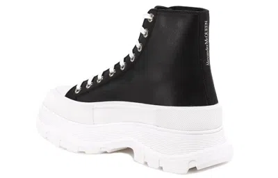 Alexander Mcqueen Tread Slick High-top Sneakers 'black White'