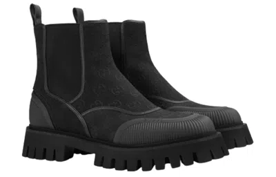 Gucci Gg Ankle Boot 'black Canvas'