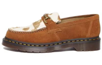 Dr. Martens' Dr.martens Adrian Snaffle Hair-on Cow Print Kiltie Loafers 'pecan Brown'