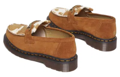 Dr. Martens' Dr.martens Adrian Snaffle Hair-on Cow Print Kiltie Loafers 'pecan Brown'