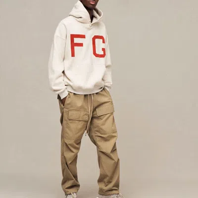 Fear Of God Monarch Hoodie 'cream Heather Grey' In White
