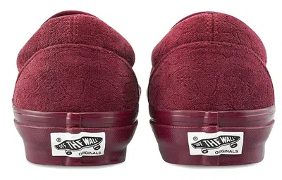 Vans Unisex Vault Classic Slip-on Lx Sneakers Red Wine Red