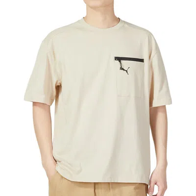 Puma Open Road T-shirt 'beige' In Neutral