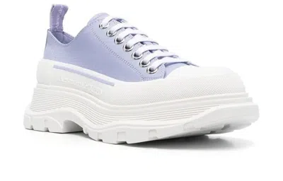 Alexander Mcqueen Light Purple Leather Tread Slick Sneakers In Purple