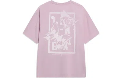 Li-ning Chinese Culture Butterfly Graphic T-shirt 'pink'