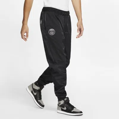 Air Jordan X Paris Saint-germain Crossover Loose Sports Long Pants In Black