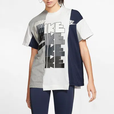 Nike (wmns)  X Sacai Hybrid T-shirt 'canyon Gold Obsidian' In Gray