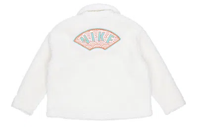 Nike (wmns)  Cny New Year's Edition Lamb's Wool Solid Color Lapel Jacket Sail White