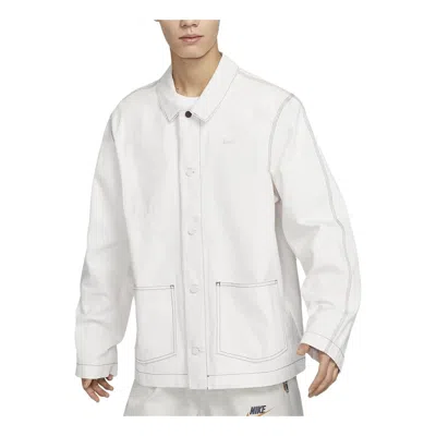 Nike Sportswear Lapel Work Jacket 'white Grey'