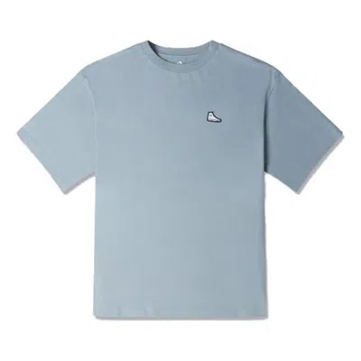Converse Go-to Sneaker Patch T-shirt 'tidepool Grey' In Blue