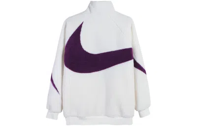 Nike Big Logo Lamb Velvet Jacket Sail White