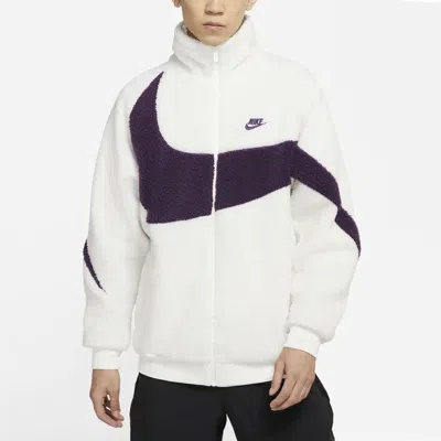 Nike Big Logo Lamb Velvet Jacket Sail White
