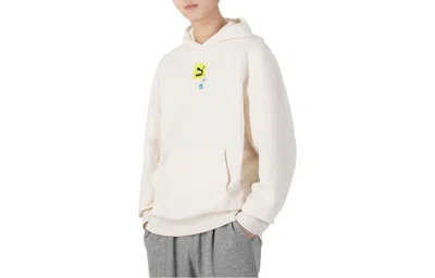 Puma Oversize Trend Graphic Logo Hoodie 'white' In Neutral