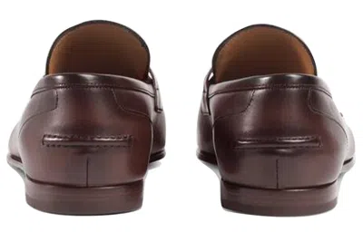 Gucci Jordan Horsebit-detail Leather Loafers In Brown