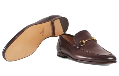 Gucci Jordan Horsebit-detail Leather Loafers In Brown