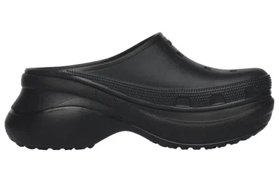Balenciaga Pool Crocs Slide Sandals In Black