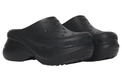 Balenciaga Pool Crocs Slide Sandals In Black