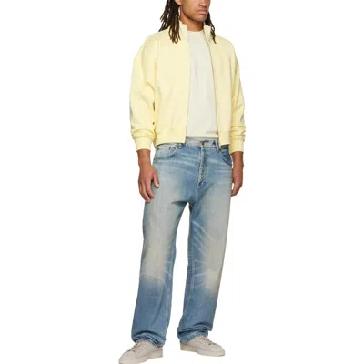 Essentials Funnel Neck Zip-front Jacket In Yellow