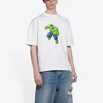 Balenciaga Graphic-print Short-sleeve T-shirt In White