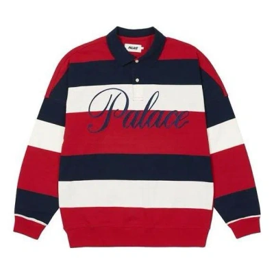 Palace Classic Stripe Drop Shoulder Polo 'red Navy White' In Multi