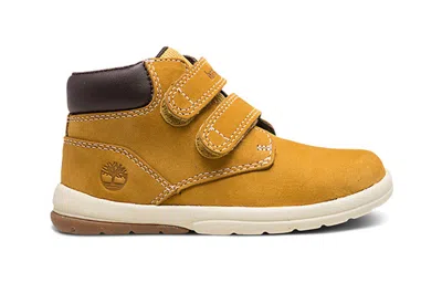 Timberland (td)  Toddle Tracks Hook And Loop Boots 'wheat Nubuck' In Brown